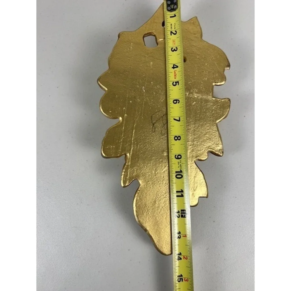 Vintage Roman Art Co Gold Fruit Wall Chalkware Resin Plaque Mid‎ Century 14 Inch